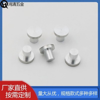 廠家加工不銹鋼鉚釘子母鉚釘平頭實心冷鐓鉚釘不銹鐵空心鉚釘配件